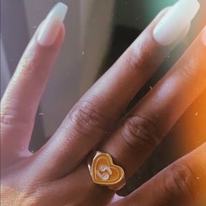 Gold, Orange and White Zodiac Cancer Ring ♋️🦀💍